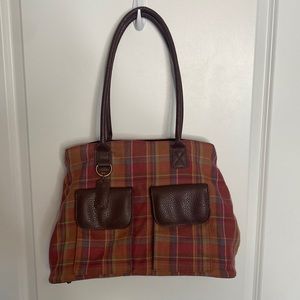 Fall Vibes Flannel Plaid Longaberger 25th Anniversary Purse